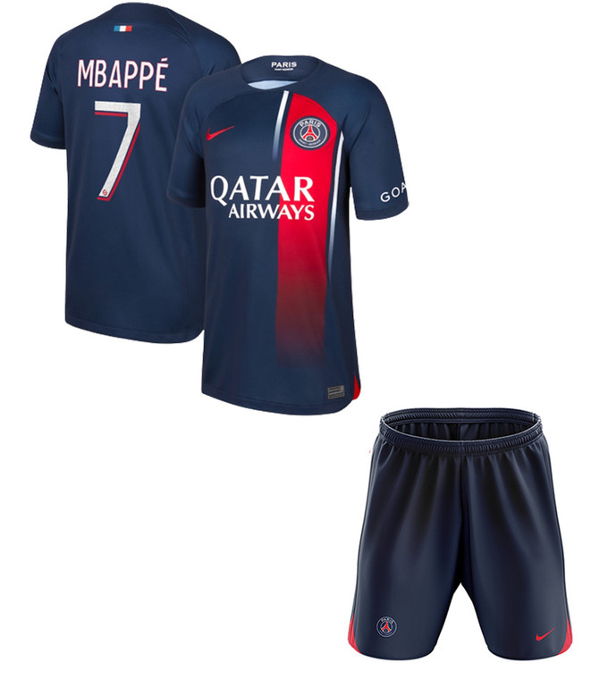 23/24 PSG Mbappe Home Kids Kit