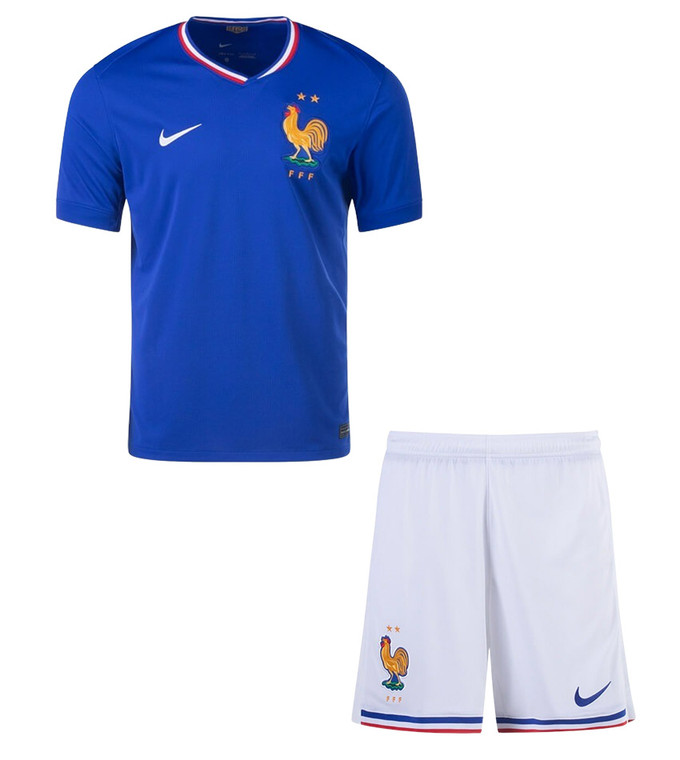   2024 France Home Kids Kit  with free name and number