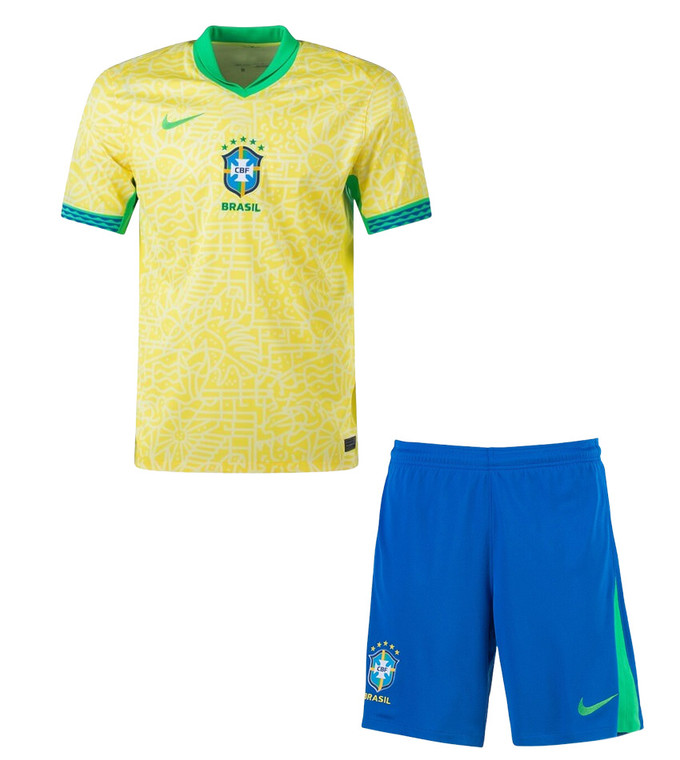 2024 Brazil Home Kids Kit with free name and number
