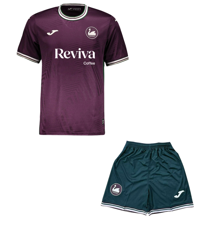 25/26  Swansea Away Kids Kit with free name and number