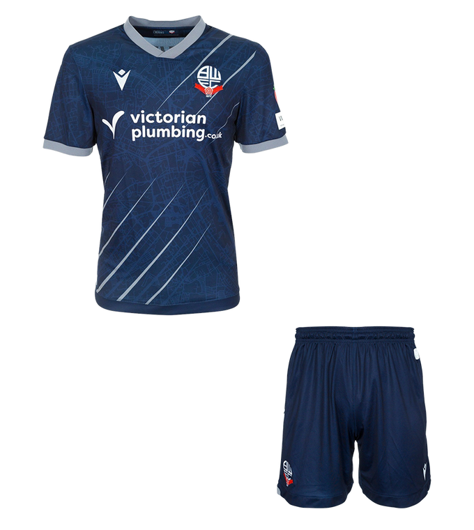 25/26 Bolton Away Kids Kit with free name and number