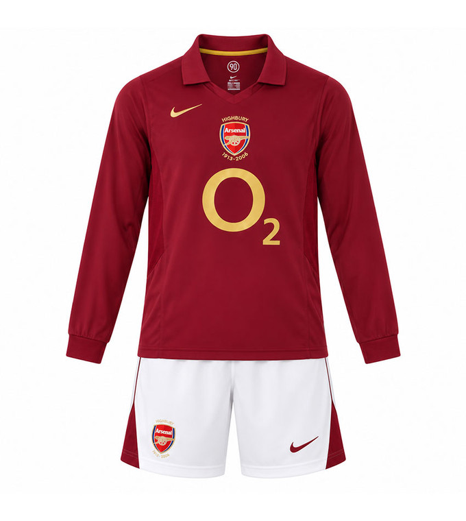  Retro Arsenal Longsleeve Home Kids Kit 05/06