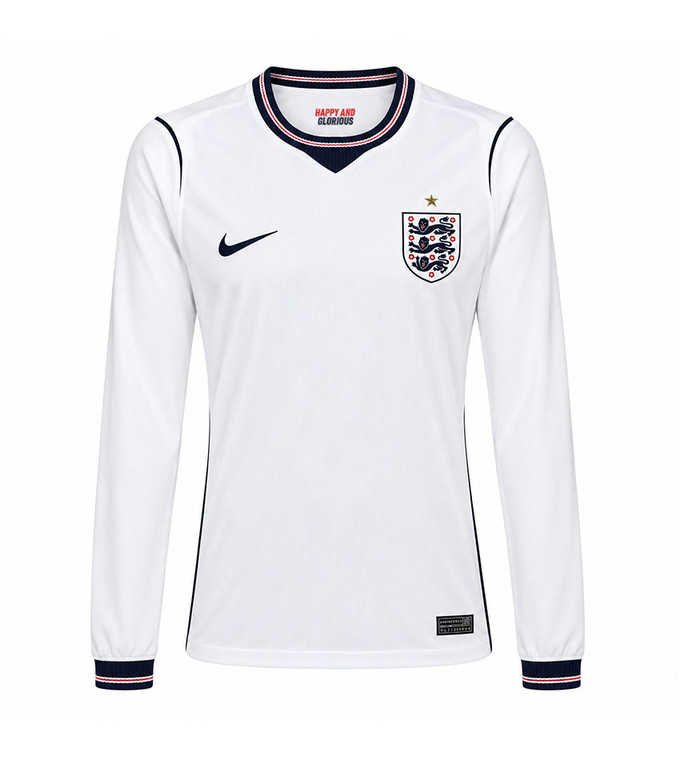  2026 Engand Home Long Sleeve Football Shirt 