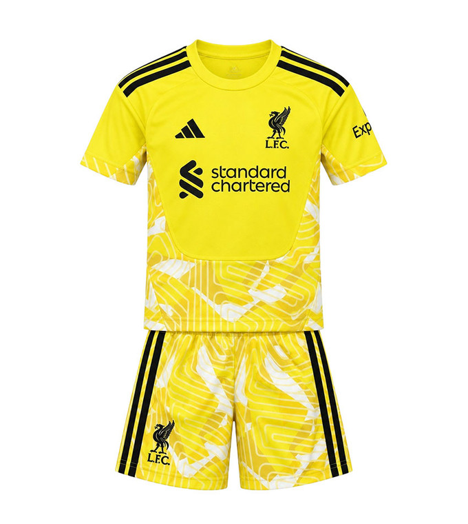 26/27 Liverpool Yellow GK Kids Kit with free name and number