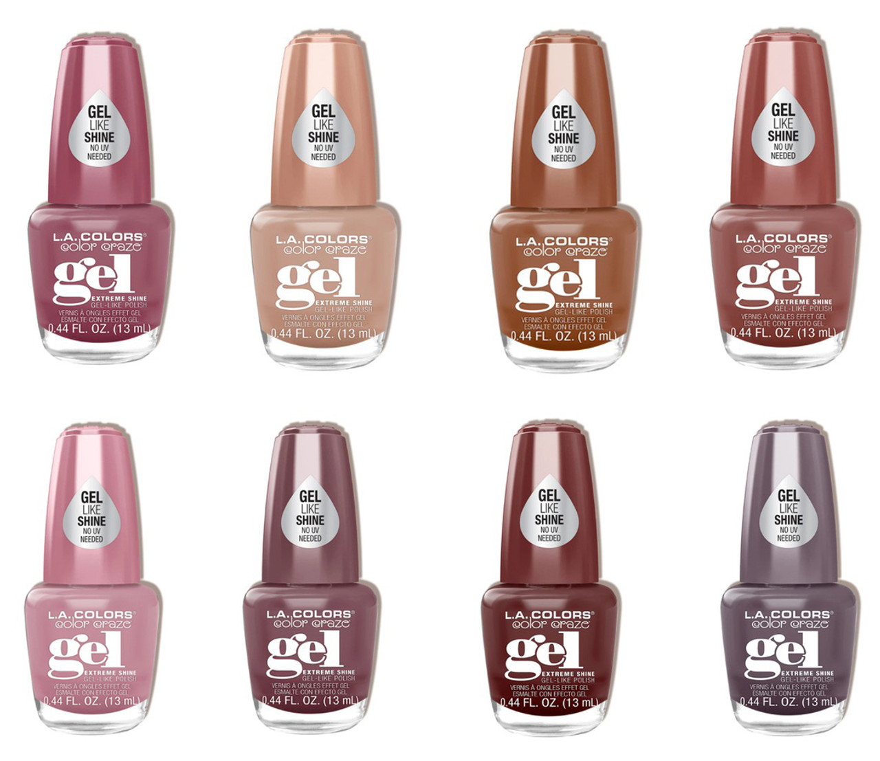 LA Colors Nude Collection No UV light Gel Nail Polish Neutral Color  "Pick Any"