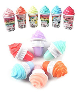 Italia Deluxe Unicorn Kiss Sorbet Lip Balm 6 Fruit Flavors Mix