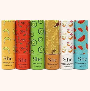 Fruit Flavored Lip Balm with Vitamin E 6 Piece Set