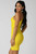 Yellow Cross Back Halter Dress