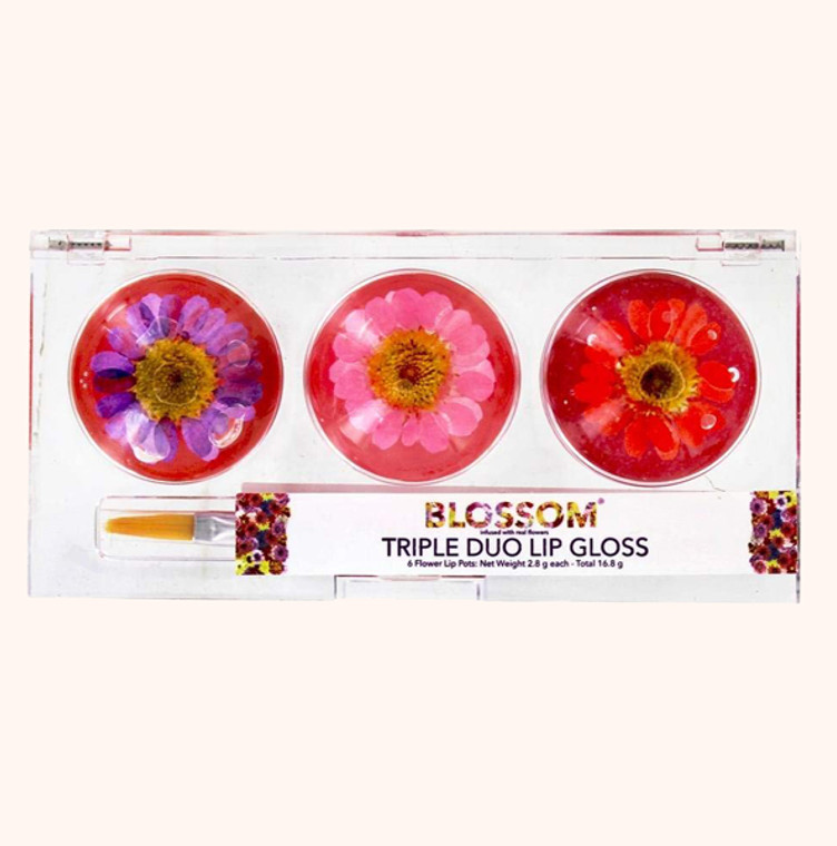 Blossom Beauty Triple Duo Lip Gloss - Luscious Kiss Collection 3 PC SET