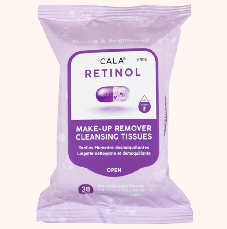 Cala Retinol Make-up Remover Cleansing Tissues (30 Tissues)