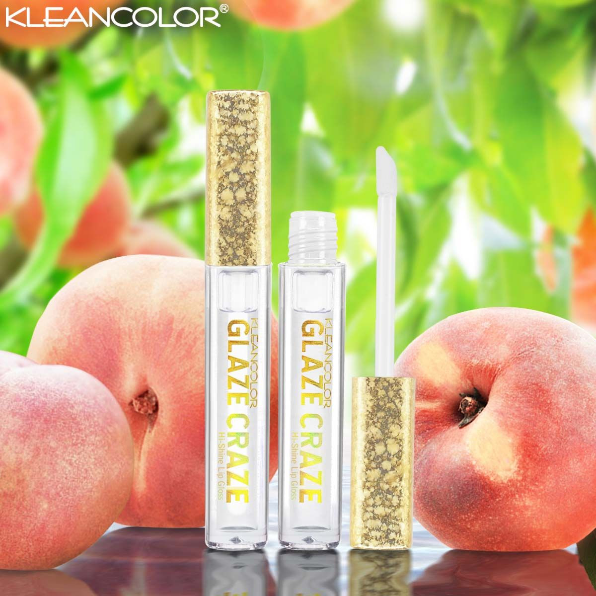 Kleancolor Glaze Craze Hi Shine Peach Lip Gloss GLAZECRAZELG199