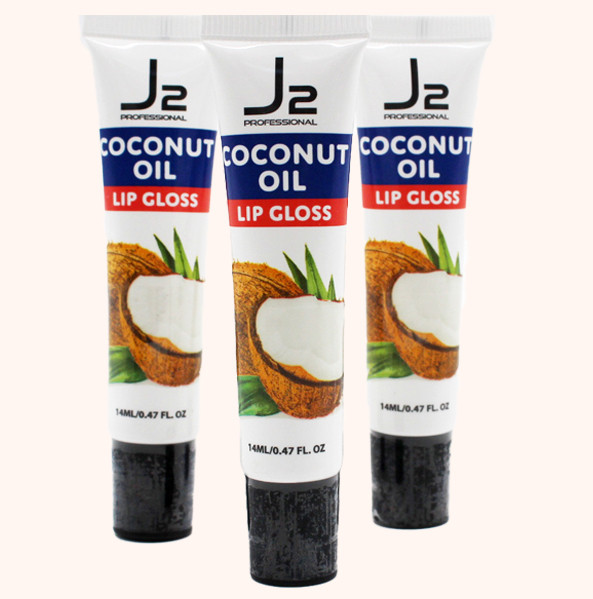 J2 Coconut Oil Lip Gloss 3 Piece Set TK-8YCV-BXLW