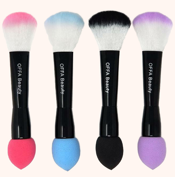 2 IN 1 Sponge and Powder Brush with Handle R2-5XBM-KSYH