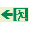 EcoGlo Glow in the Dark "Exit to the Left" Sign, Unframed, 8" x 4.6"