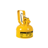 Justrite® Type I Steel Safety Can w/Trigger-handle for Flammables, 1 Pint, Yellow