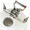 Justrite® Disposal Can, Quick-Disconnect Faucet, 1/4" fitting, 5 gal, White