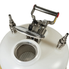 Justrite® Disposal Can, Quick-Disconnect Faucet, 3/4" fitting, 5 gal, White