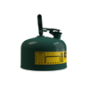 Justrite® Type I Steel Safety Can For Oil, 2.5 Gallon, Green