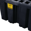 Eagle® 2 Drum Plastic Pallet, With Drain, Black