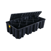 Eagle® 2 Drum Plastic Pallet, Without Drain, Black