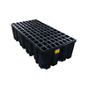 Eagle® 2 Drum Plastic Pallet, Without Drain, Black