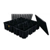 Eagle® 4 Drum Plastic Pallet With Drain, Black