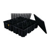 Eagle® 4 Drum Plastic Pallet Without Drain, Black