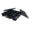 Eagle® 4 Drum Plastic Pallet, With Drain, Black