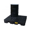Eagle® 4 Drum Plastic Pallet, Without Drain, Black