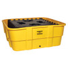 Eagle® 400 Gallon Sump Capacity, IBC Containment Unit with Polyethylene Platform with Drain, Yellow