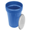 Eagle® 55 Gallon Drum, Metal Bolt Ring, Lab Pack Open Head Plastic Barrel Drum, Blue