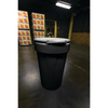 Eagle® 55 Gallon Drum, 1x2" 1x3/4" Bung Holes, Lab Pack Open Head Plastic Barrel Drum, Black