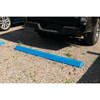 Eagle® 8 "W X 72"L X 4"H, Plastic Protective Parking Stop, Anchor Kit with 3 Spikes, Blue