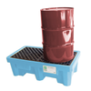 Spill Pallet P2 Fluorinated, Light Blue with Drain