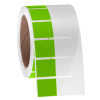 Cryo-WrapTAG - Wrap-Around Cryogenic Thermal-Transfer Labels, Green Apple + Transparent, 1.125" x 1" + 1.595" wrap, 1000 labels/roll