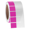 Cryo-WrapTAG - Wrap-Around Cryogenic Thermal-Transfer Labels, Pink + Transparent, 1.125" x 1" + 1.595" wrap, 1000 labels/roll