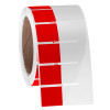 Cryo-WrapTAG - Wrap-Around Cryogenic Thermal-Transfer Labels, Red + Transparent, 1.125" x 1" + 1.595" wrap, 1000 labels/roll