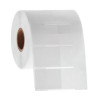 Cryo-WrapTAG - Wrap-Around Cryogenic Thermal-Transfer Labels, White + Transparent, 1.34" x 1" + 1.38" wrap, 1000 labels/roll