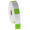 Cryo-WrapTAG - Wrap-Around Cryogenic Thermal-Transfer Labels, Green Apple + Transparent, 1" x 1.18" + 1.69" wrap, 1000 labels/roll