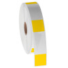 Cryo-WrapTAG - Wrap-Around Cryogenic Thermal-Transfer Labels, Yellow + Transparent, 1" x 1.18" + 1.69" wrap, 1000 labels/roll