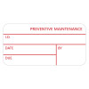 CalTAG - Self-Laminating Calibration Labels, Red On White, 1" x 2.125", 1000 labels/roll