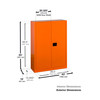 Justrite® Emergency Preparedness Safety Supply Cabinet, Orange