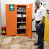 Justrite® Emergency Preparedness Safety Supply Cabinet, Orange