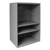 Abrasive Storage Cabinet with Pegboard, Wall Mountable, 2 Adjustable Shelves, Gray