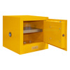 1 Shelf Flammable Storage Cabinet, 2 Gallon, 1 Door, Manual Close, Safety Yellow