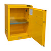 FM Approved, Flammable Storage Cabinet, 12 Gallon, 1 Door, Self Close, 1 Shelf, Safety Yellow