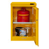 FM Approved, Flammable Storage Cabinet, 12 Gallon, 1 Door, Self Close, 1 Shelf, Safety Yellow