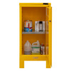 FM Approved, Flammable Storage Cabinet with Legs, 16 Gallon, 1 Door, Self Close, 1 Shelf, Safety Yellow