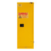Fm Approved, Flammable Storage Cabinet, 22 Gallon, 1 Door, Self Close, 2 Shelves, Safety Yellow