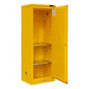 Fm Approved, Flammable Storage Cabinet, 22 Gallon, 1 Door, Self Close, 2 Shelves, Safety Yellow